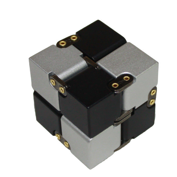 Stress Relief Toy Premium Metal Infinity Cube Portable Decompresses Relax Toys for Children Adults