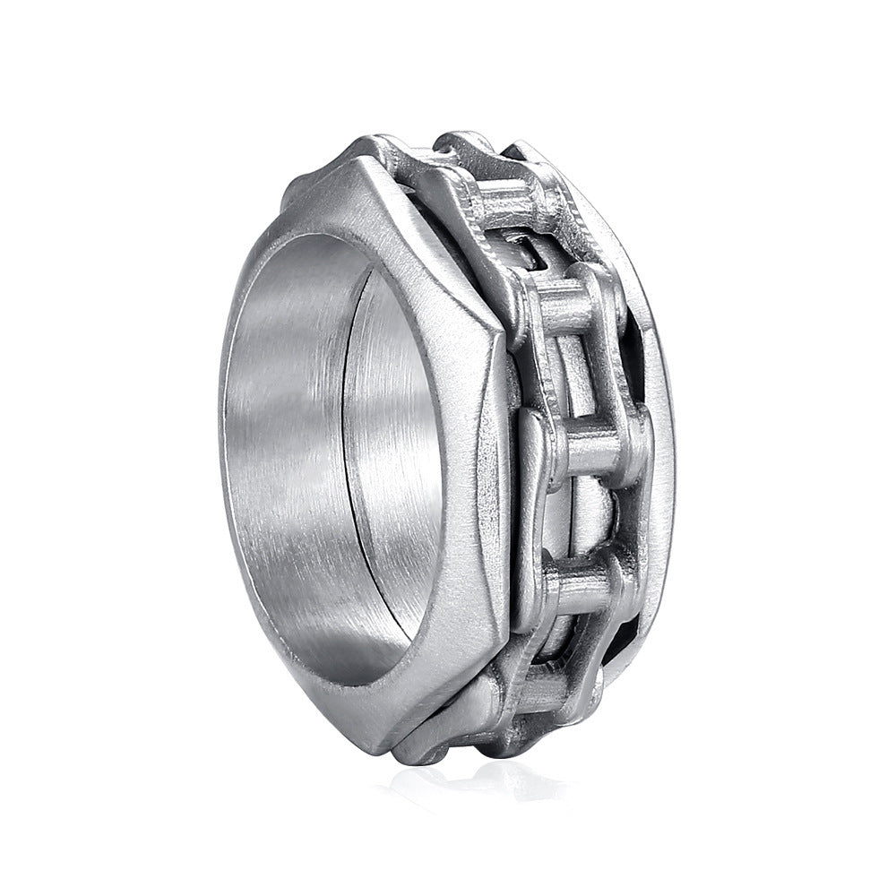 Chain Turning Ring Decompression Anti-Anxiety Ring